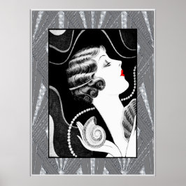 Poster Typically 1920s Lady