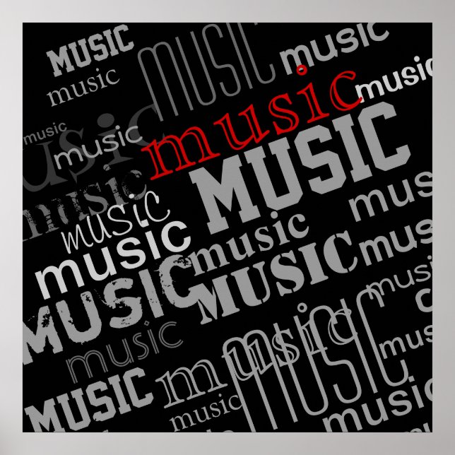 Poster typography music decor idea (Frente)