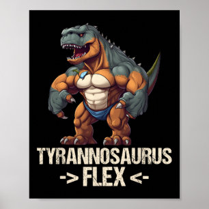 Poster Tyrannosaurus Flex Malhação Gym Funny