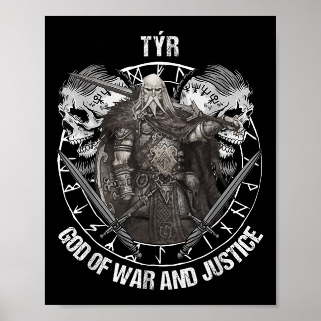 Poster Tyrds De Guerra E Justiça Vivendo Nórdicos Nórdico (Frente)