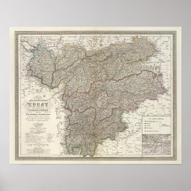 Pôster Tyrol, Voralberg, Liechtenstein (Frente)