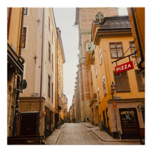 Pôster Tyska Brinken, Gamla Stan, Cidade Velha, Estocolmo