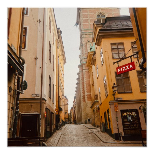 Pôster Tyska Brinken, Gamla Stan, Cidade Velha, Estocolmo (Frente)