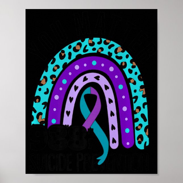 Poster U 988 Love Heart Social Worker Suicide Prev  (Frente)