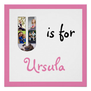 Pôster U é para o Poster de Fotografia Rosa de Nome