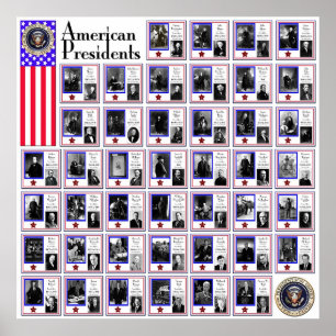 POSTER U.S.A. PRESIDENTES BRANCO A/564