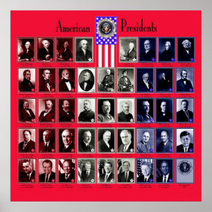 PÔSTER U.S.A. PRESIDENTES VERMELHO C/563
