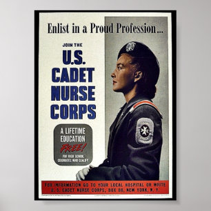 Poster U.S. Corpo de enfermeira do cadete