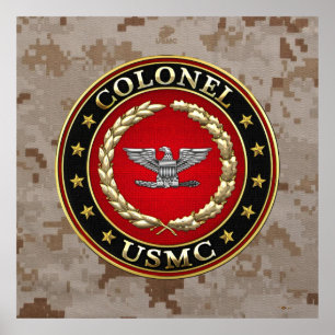 Pôster U.S. Fuzileiros navais: Coronel (Col) do USMC [3D]