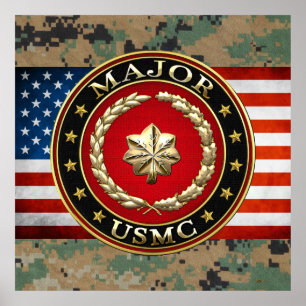 Poster U.S. Fuzileiros navais: Major (major) do USMC [3D]