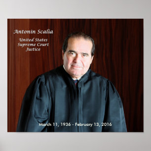 Pôster U.S. Juiz do Tribunal Supremo Antonin Scalia