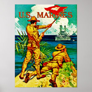 Poster U.S. Marines ~ Signal Flag