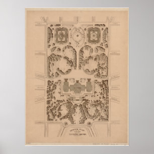 Poster U.S. O Capitólio aterra os planos arquitectónico