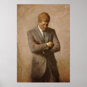 Pôster U.S. Presidente John F. Kennedy por Aaron Shikler