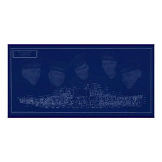 Pôster U.S.S. Juneau Blueprint