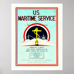 Pôster U.S. Serviço marítimo (US02055)