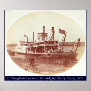 Pôster U.S. Snagboat "general Barnard" 1885