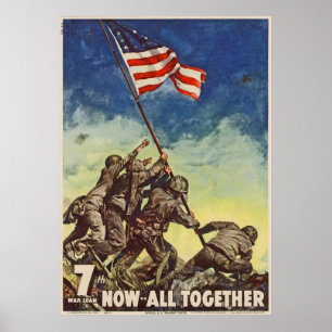 Pôster U.S. Vintage "agora todos do Corpo do Marines