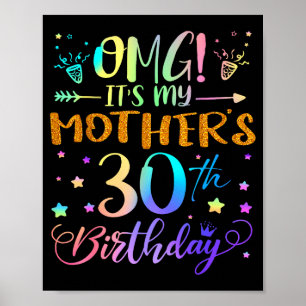 Poster Uau É o 30º Aniversário da Minha Mãe Doce 30 Anos