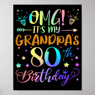Poster Uau É O 80º Aniversário Do Meu Avô Doce 80 Anos D