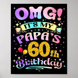 Poster Uau É O Aniversário De 60 Anos Do Meu Papai Feliz