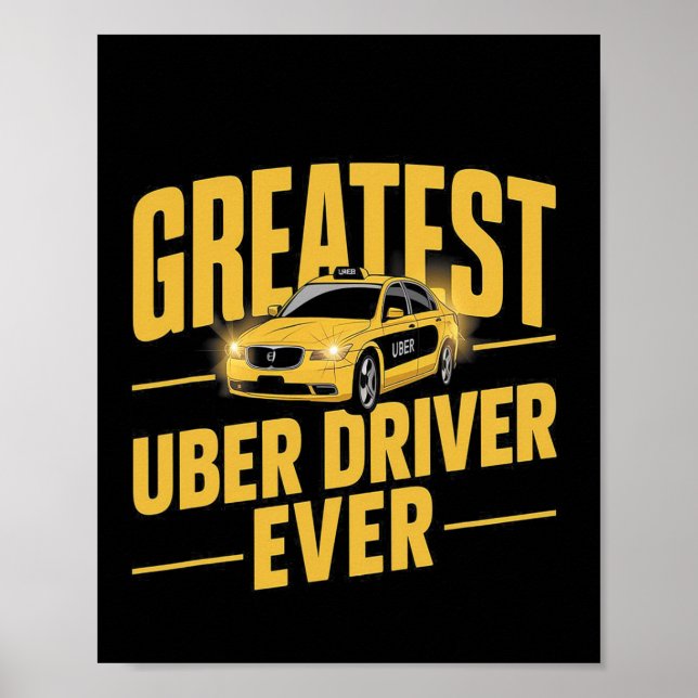Poster Uber Driver Uber Engraçado de Driver Uber 1 (Frente)