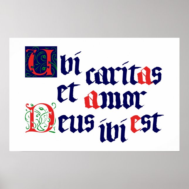 Poster Ubi Caritas (Frente)