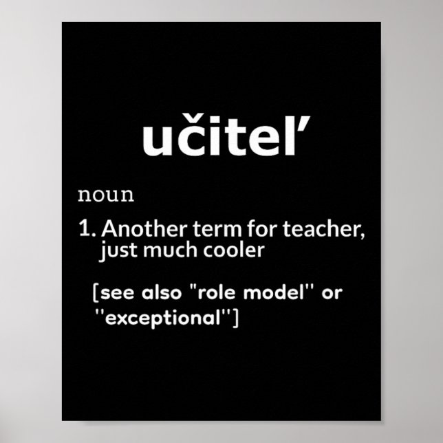 Poster Ucitel Professor Em Eslovaco Dia Dos Professores A (Frente)
