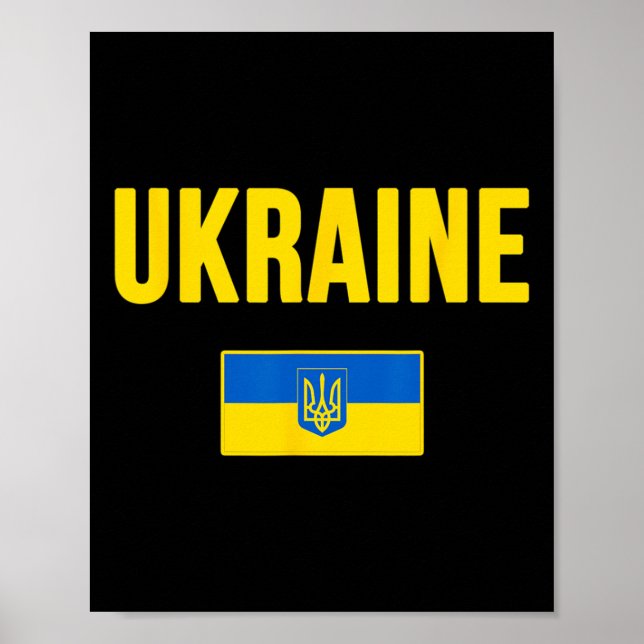 Poster Ucrânia Bandeira Ucraniana 3  (Frente)