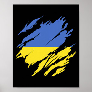 Poster Ucrânia Bandeira Ucraniana Orgulho Raízes Patrimôn