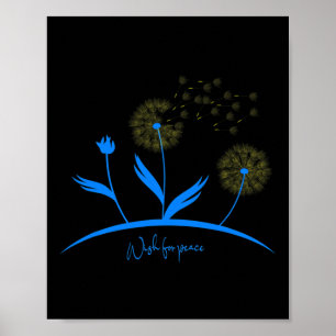 Poster Ucrânia Dandelion Desejo De Paz Bandeira Ucraniana
