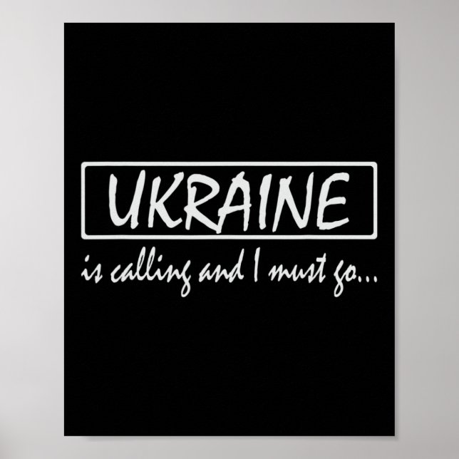 Poster Ucrânia está chamando e eu devo ir Piada ucraniana (Frente)