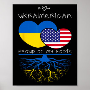 Poster Ucrânia EUA Orgulhoso De Ambos Os Países Ukraimeri
