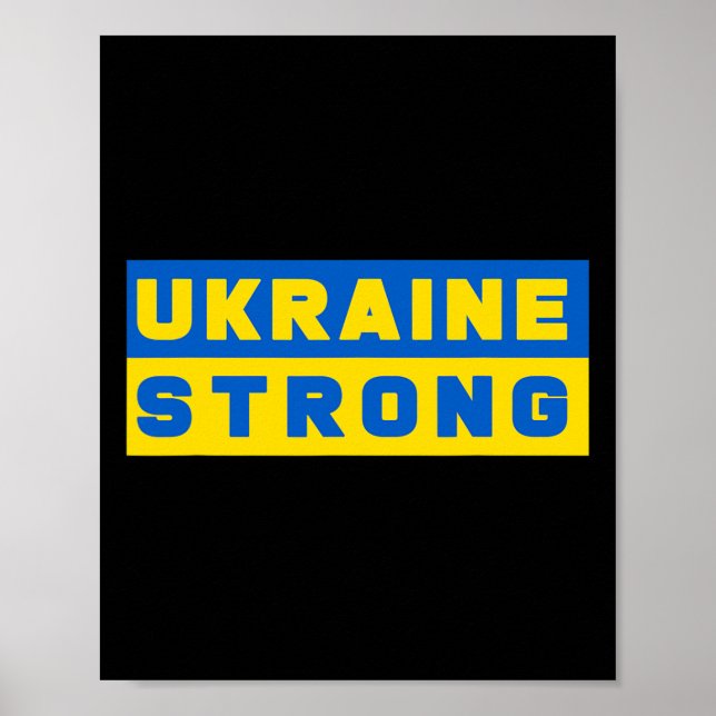 Poster Ucrânia Forte Apoio à Ucrânia  (Frente)