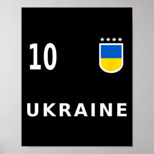 Poster Ucrânia Futebol Número 10 # Dez Fã