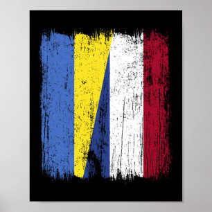 Poster Ucrânia Holanda Bandeira Meia Ucrânia Holandesa He