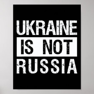 Poster Ucrânia Não é Rússia - Apoie a Ucrânia e Pare a G