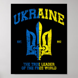 Poster Ucrânia O Líder Do Mundo Livre Vintage Ucrái