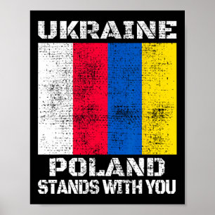 Poster Ucrânia Polônia Fica Com Você Apoio Polonês 1