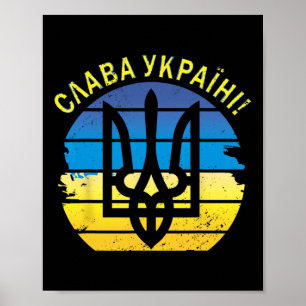 Poster Ucrânia Slava Ukraini Camisa Zelensky Glória à Ucr