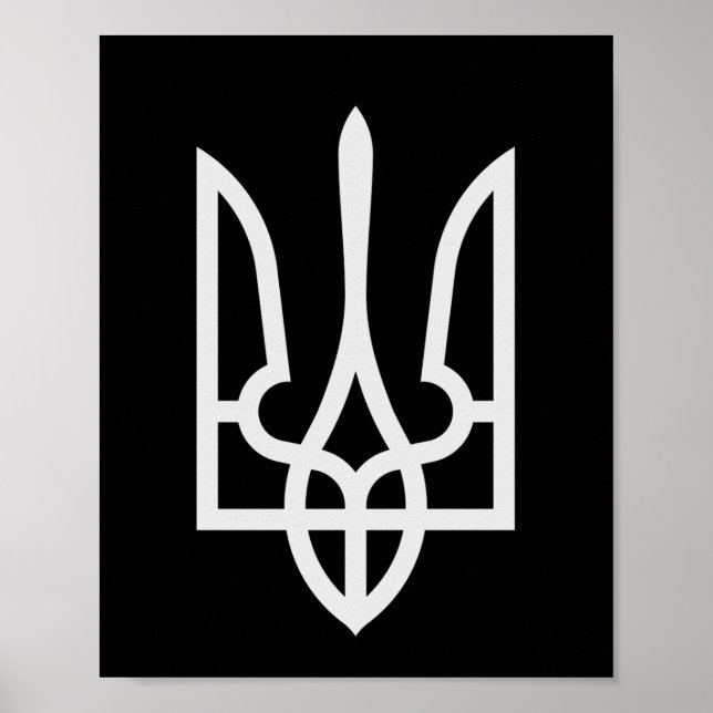 Poster Ucrânia Tryzub (Frente)