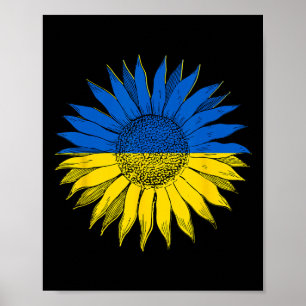 Poster Ucrânia Ucrânia Camiseta Girassóis Floral Vintage