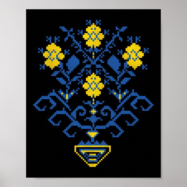 Poster Ucrânia Ucraniano Kiew Trysub Bandeira 11  (Frente)