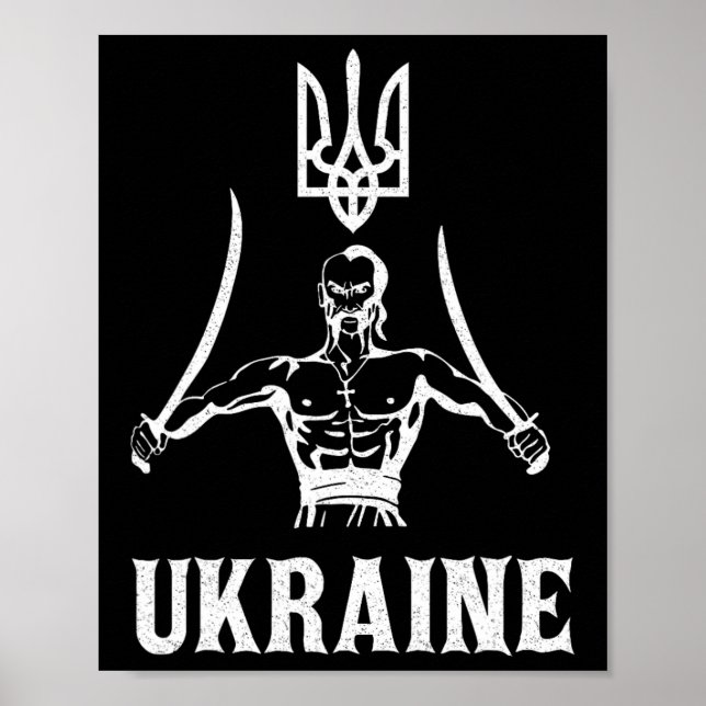 Poster Ucrânia Ucraniano Quieve Trysub Bandeira 8  (Frente)