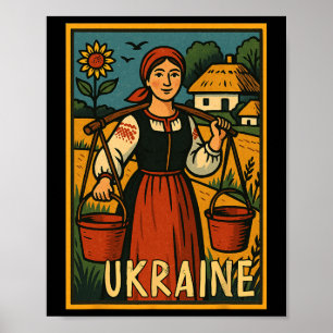 Poster Ucrânia Viagem História em Quadrinhos Retro Encont