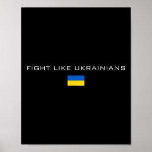 Poster Ucraniano Zelensky Ucrânia Exército Verde Lutar Co