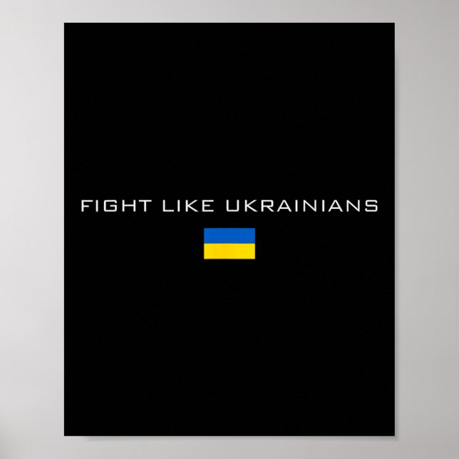 Poster Ucraniano Zelensky Ucrânia Exército Verde Lutar Co (Frente)