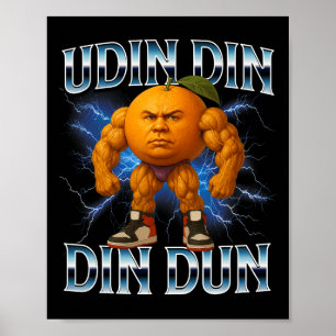 Poster Udin Din Din Dun Funny Italiano Brainrot Meme Body