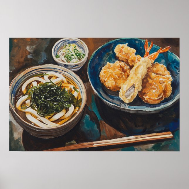 Poster Udon e Camarão (Frente)