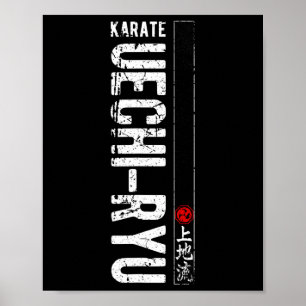 Poster Uechi Ryu Karate Do Martial Arts Japão Belt Retro